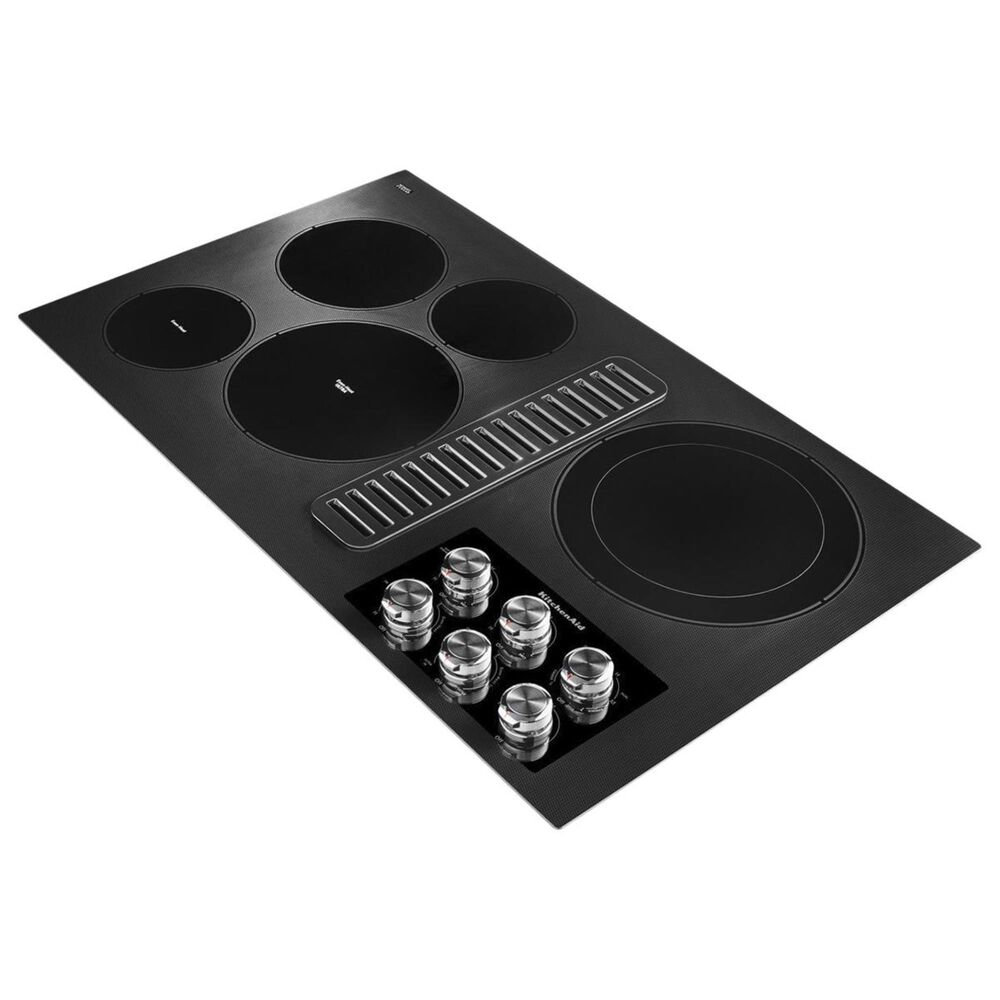 KitchenAid 36&quot; Electric Downdraft Cooktop in Black, , large