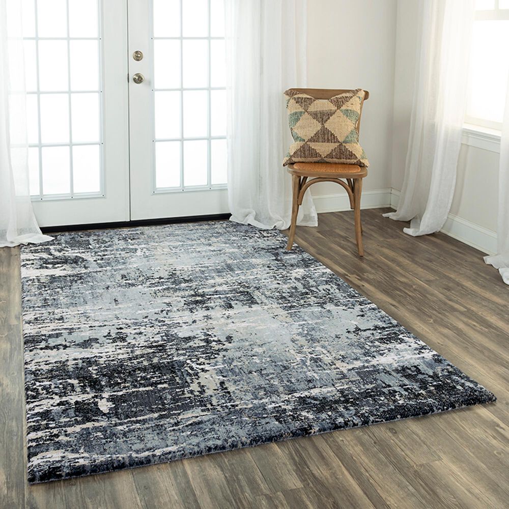 RIZZY Elite 10&#39; x 13&#39; Gray, Denim and Charcoal Area Rug, , large