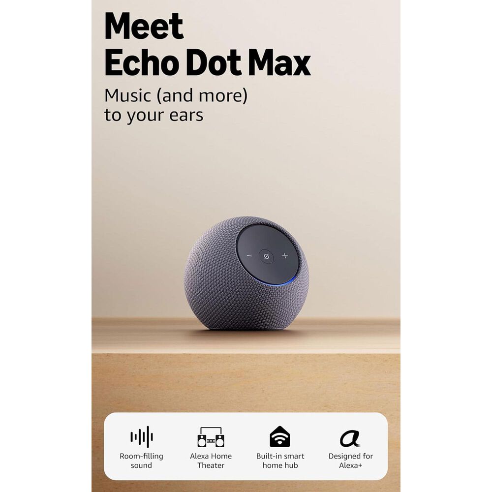 Amazon Echo Dot Max Smart Speaker in Graphite, , large