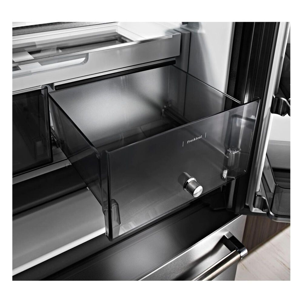 KitchenAid 23.8 Cu. Ft. 36&quot; Counter-Depth French Door Refrigerator with PrintShield Finish in Black Stainless, , large
