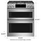 Cafe 30" Slide-In Front Gas Double Oven with Convection Range in Stainless Steel, , large