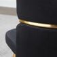 Lumisource Cinch Side Chair with Black Velvet Cushion in Gold (Set of 2), , large