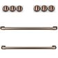 Cafe Handle and Knob Kit for Electric Range in Brushed Copper, , large