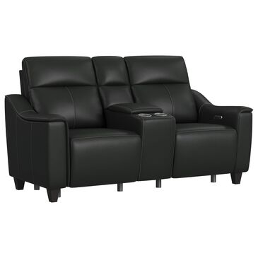 Flexsteel Latitudes Power Reclining Loveseat with Console and Power Headrest in Coal, , large