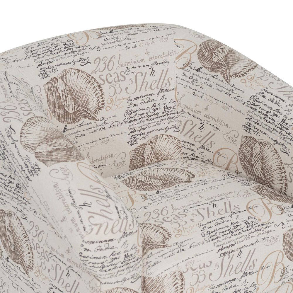 Linon Home Decor Bonnie Swivel Club Chair in Sea Swirl, , large