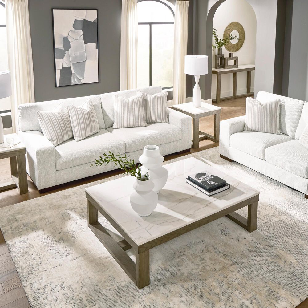 Ashley Hartside Stationary Sofa in Frosted with Next-Gen Nuvella Performance Fabric, , large