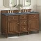 James Martin Vanities Lorelai 60" Double Vanity in Mid-Century Walnut with 3 cm Parisien Bleu Quartz Top, , large