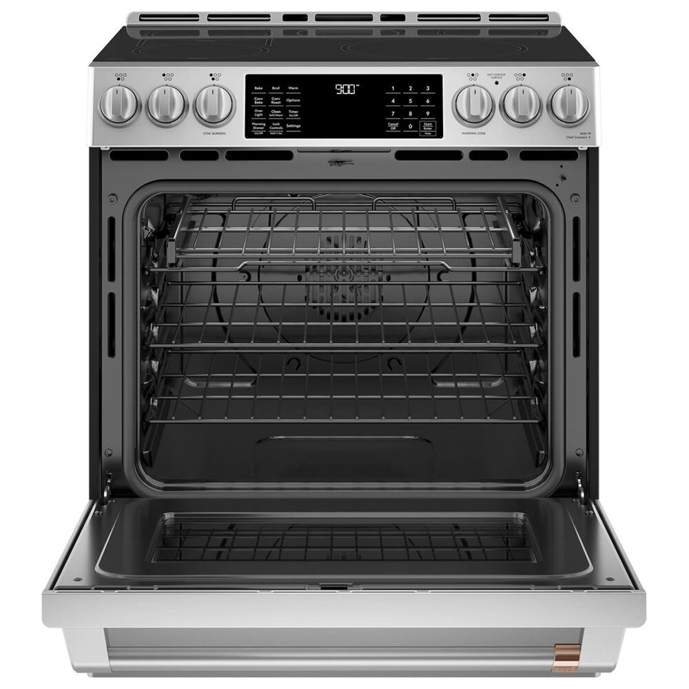 Cafe 30&quot; Slide-In Front Control Induction and Convection Range with Warming Drawer, , large