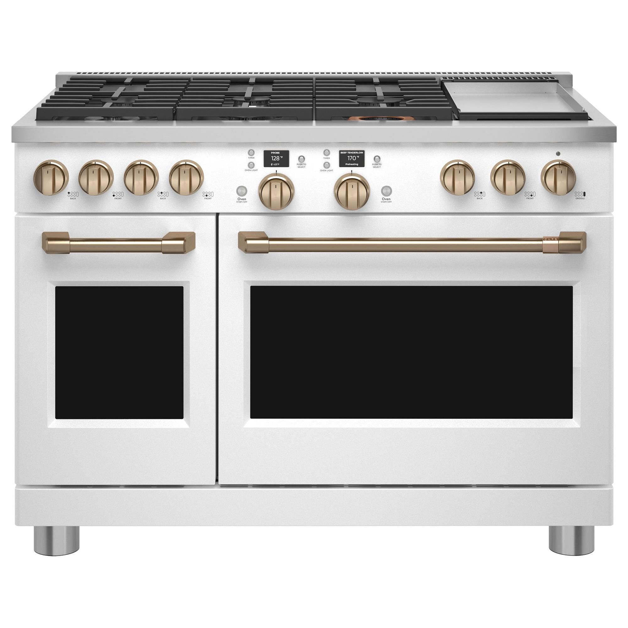 White cheap cafe stove