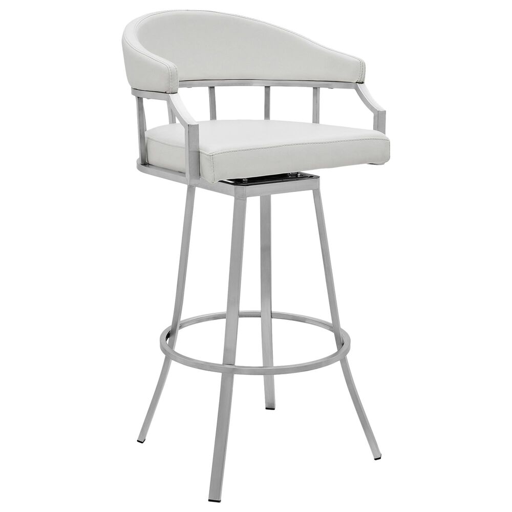 Blue River Palmdale 30" Swivel Barstool in White, , large