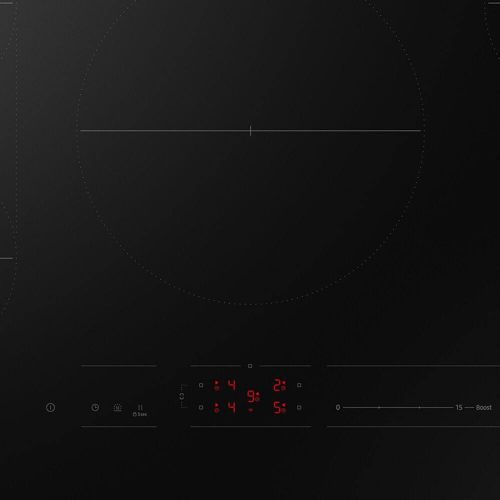 Samsung Bespoke 2-Piece Kitchen Package with White Bespoke 30" Single Wall Oven and Black 36" Induction Cooktop, , large