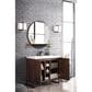 James Martin Vanities Alicante 39.5" Single Bathroom Vanity in Mid Century Acacia and Matte Black with 5 cm White Glossy Resin Top and Rectangular Sink, , large