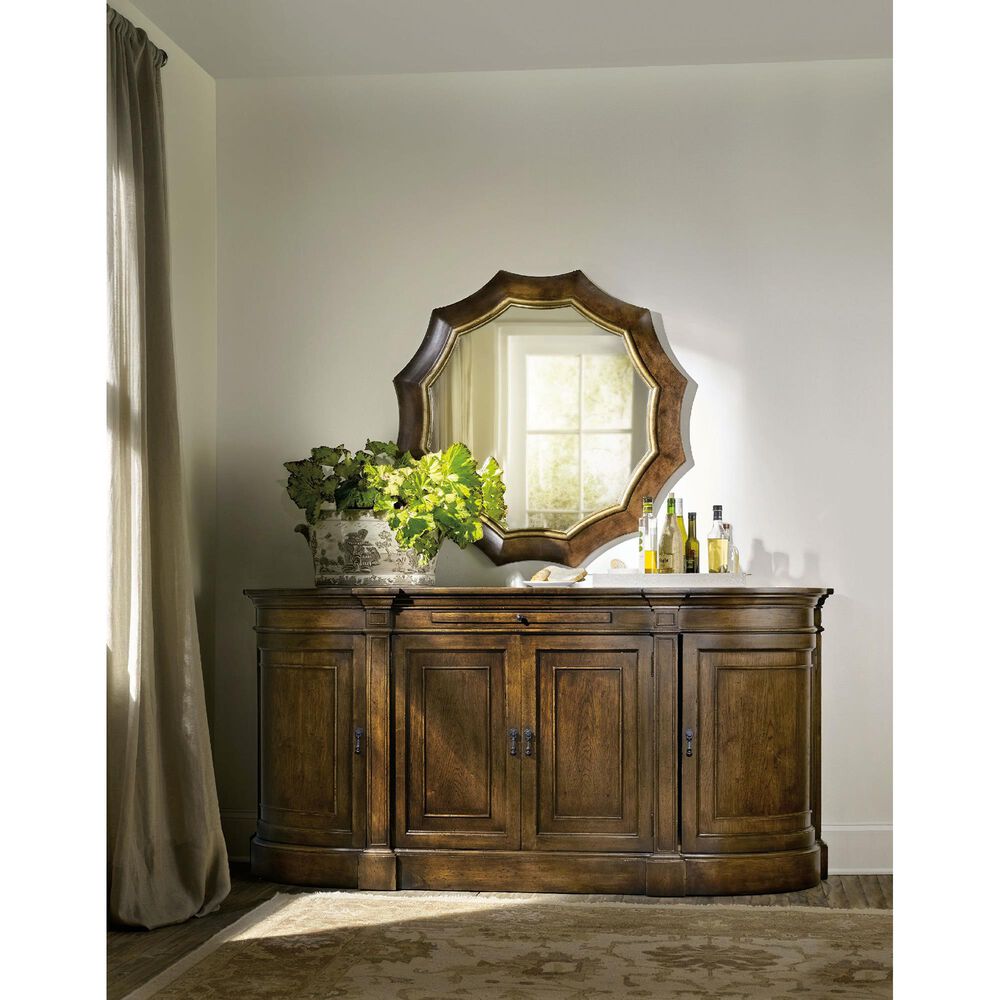 Hooker Furniture Archivist Sideboard in Pecky Pecan and Bluestone, , large