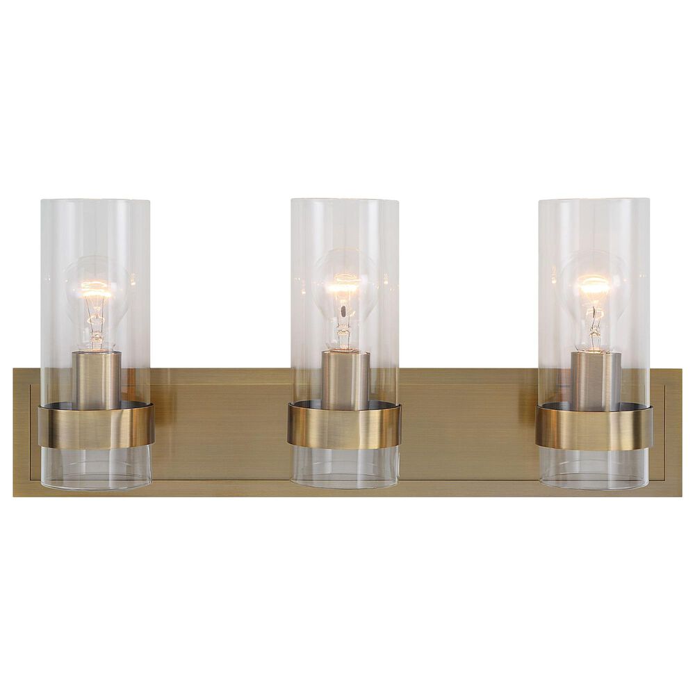 Uttermost Cardiff 3-Light Vanity Light in Antique Brass, , large