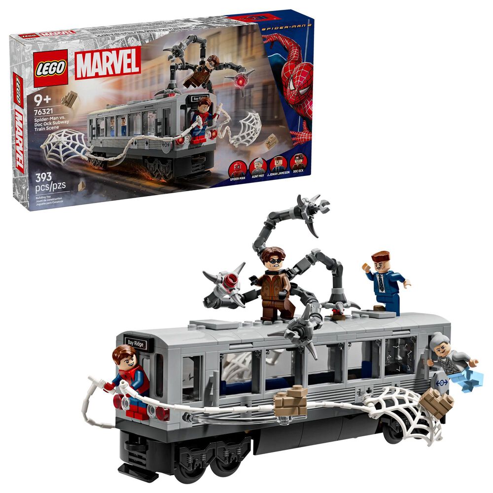 LEGO Marvel Spider-Man 2 Train Battle Building Set, , large