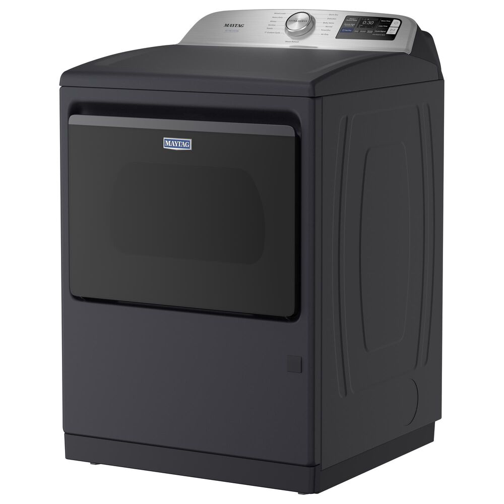 Maytag 5.3 Cu. Ft. Smart Pet Pro Top Load Impeller Washer and 7.4 Cu. Ft. Electric Smart Top Load Dryer Laundry Pair in Midnight Steel, , large
