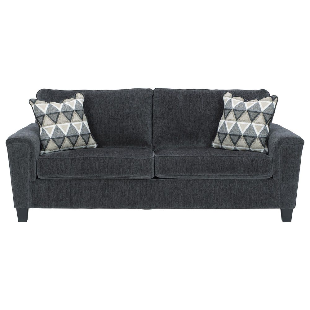 Ashley Abinger Stationary Sofa and Loveseat Set in Smoke, , large