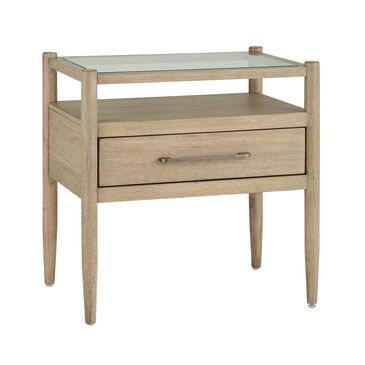 Riva Ridge Shiloh 1 Drawer Nightstand in Champagne Brown, , large