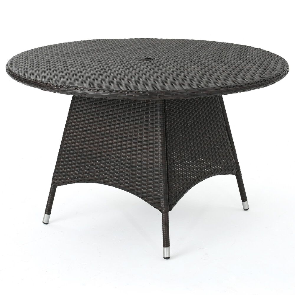 Noble House Corsica Patio Table in Multi-Brown - Table Only, , large