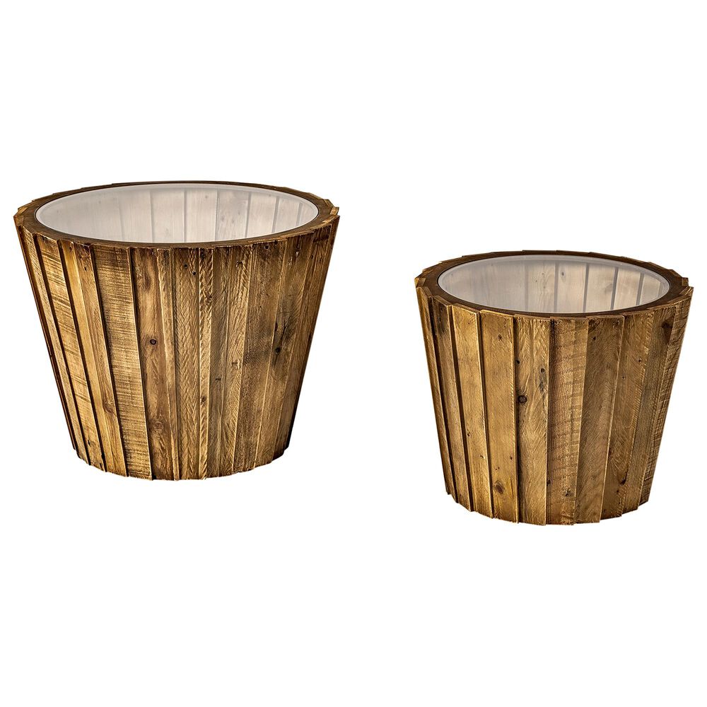 Mercana John Paul Accent Table Set in Light Brown (Set of 2), , large