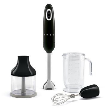 SMEG Retro-Style Hand Blender with Accessories in Black, , large