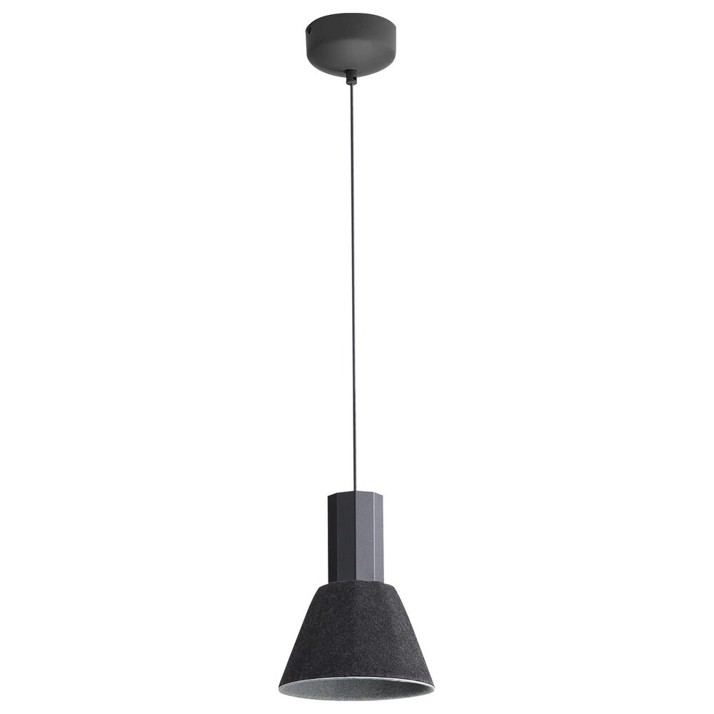 Golden Lighting Faroe 8" 1-Light LED Pendant in Flecked Black and Grey, , large