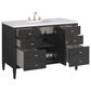 James Martin Vanities Myrrin 48" Vanity in Carbon Oak with 3 cm White Zeus Quartz Top, , large