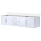 Lexora Home Geneva 80" Double Bathroom Vanity in Glossy White with 2 cm White Quartz Top and Rectangular Sinks, , large