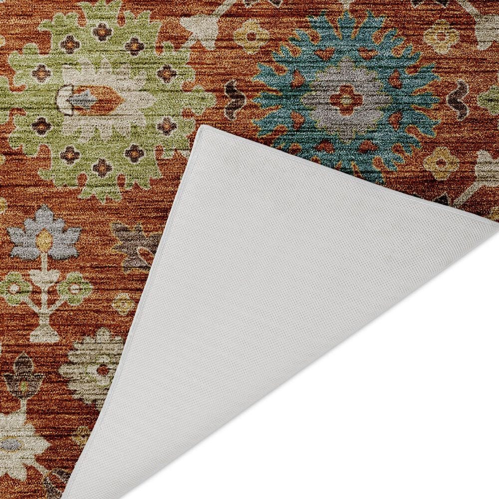 Dalyn Rug Company Silk Road Cayenne, Paprika, Ivory, Gold, Teal, Gray and Brown 8&#39; x 10&#39; Area Rug, , large