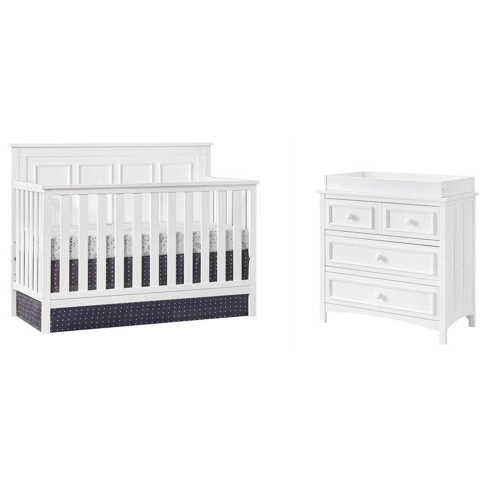 Oxford Baby Bennett Nursery Set in Rustic White, , large