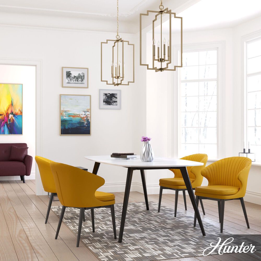 Hunter Zoanne 4-Light Pendant in Alturas Gold, , large