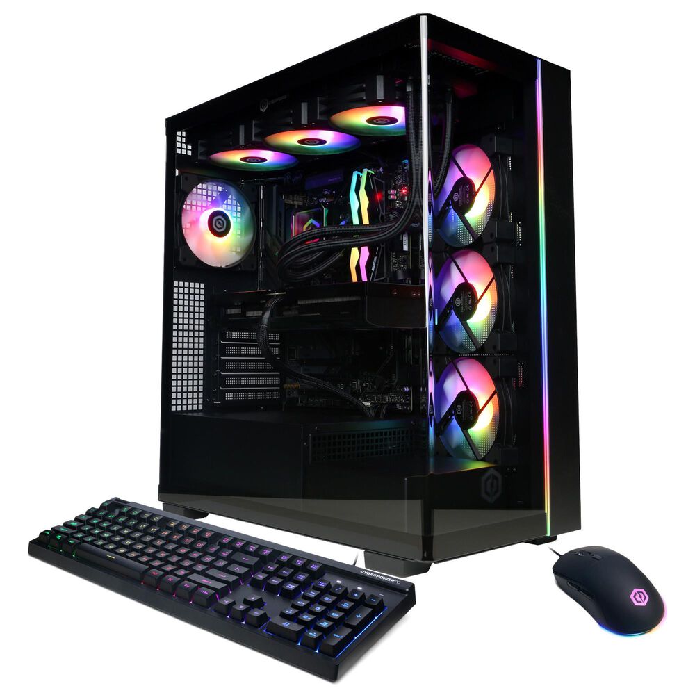 CyberPowerPC Gamer Supreme Gaming Desktop PC | AMD Ryzen 7 9800X3D - 32GB RAM - NVIDIA GeForce RTX 5070 Ti Graphics - 2TB SSD in Black, , large