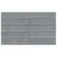 Emser Kaizen Gray 2" x 8" Rectangle on 9" x 15" Satin Porcelain Mosaic Sheet, , large