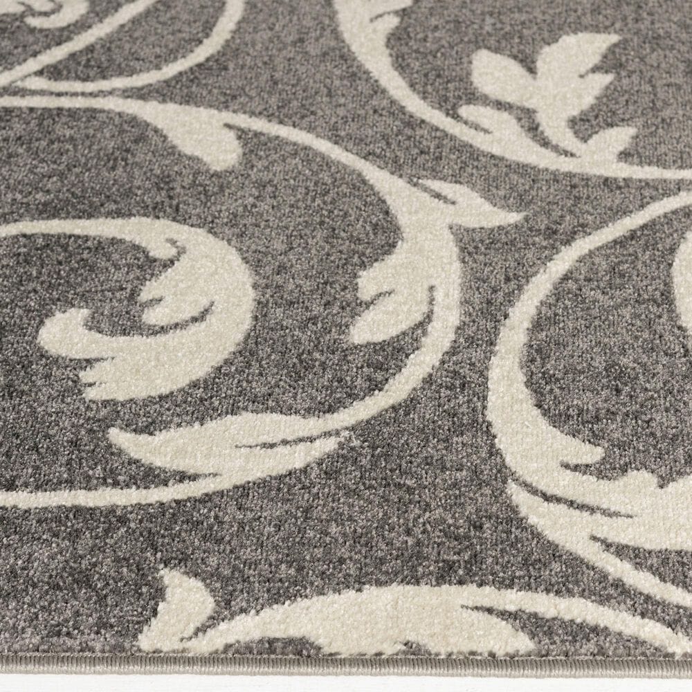 Central Oriental Terrace Tropic Macala 7&#39;10&quot; x 9&#39;10&quot; Stone and Snow Area Rug, , large