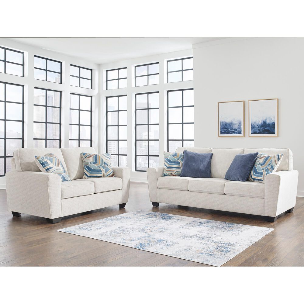 Ashley Cashton Stationary Sofa and Loveseat Set in Snow, , large