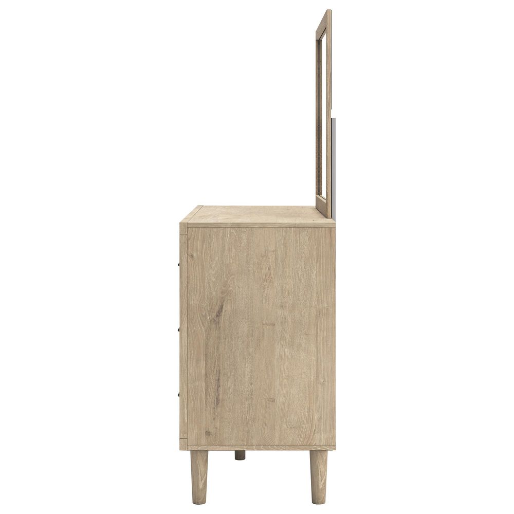 Ashley Cielden 6-Drawer Dresser and Mirror in Tan, , large