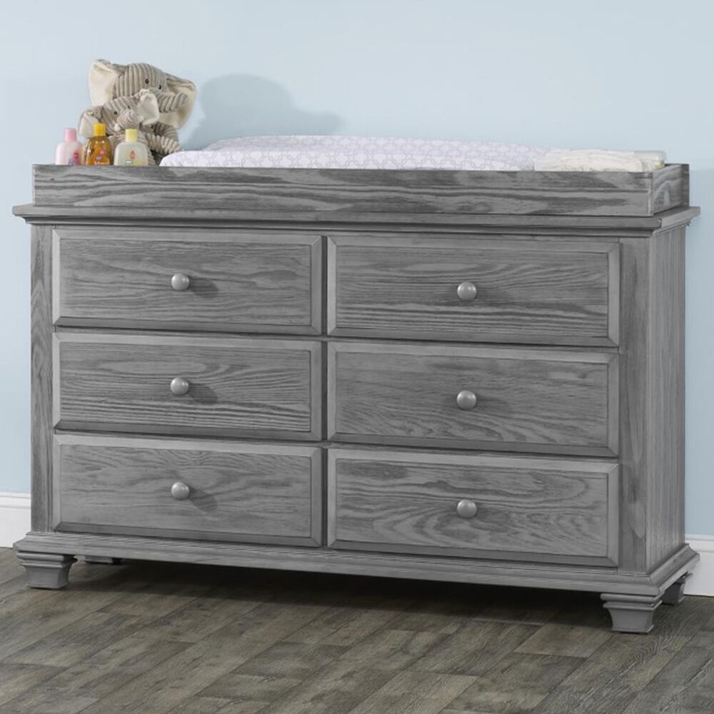 Oxford Baby Kenilworth 6 Drawer Dresser in Graphite Gray, , large