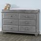 Oxford Baby Kenilworth 6 Drawer Dresser in Graphite Gray, , large