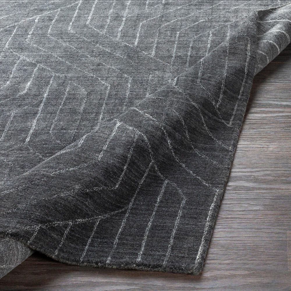 Surya Hightower 9&#39; x 13&#39; Charcoal, Black and White Area Rug, , large