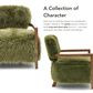 Furniture of America Lumir Long-Haired Accent Chair in Green, , large