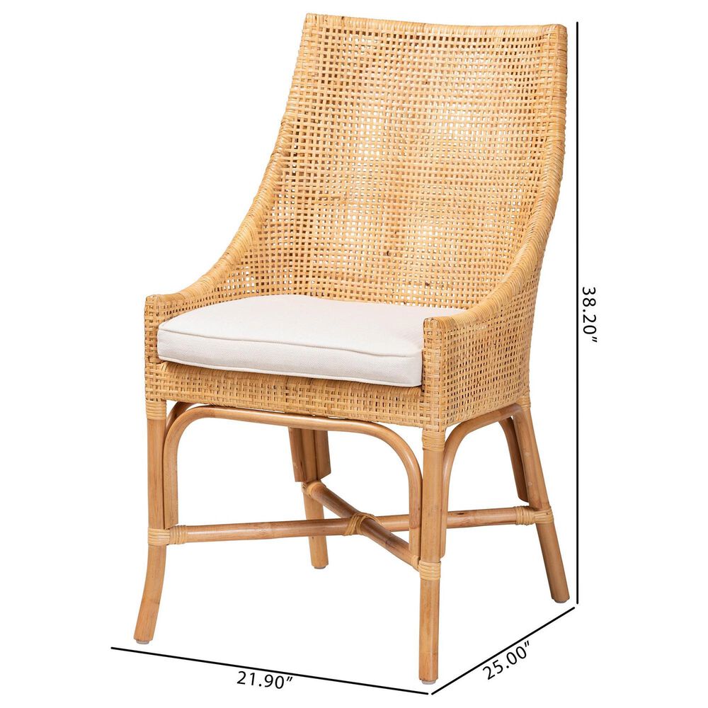 Baxton Studio Bella Side Chair in Natural Brown, , large