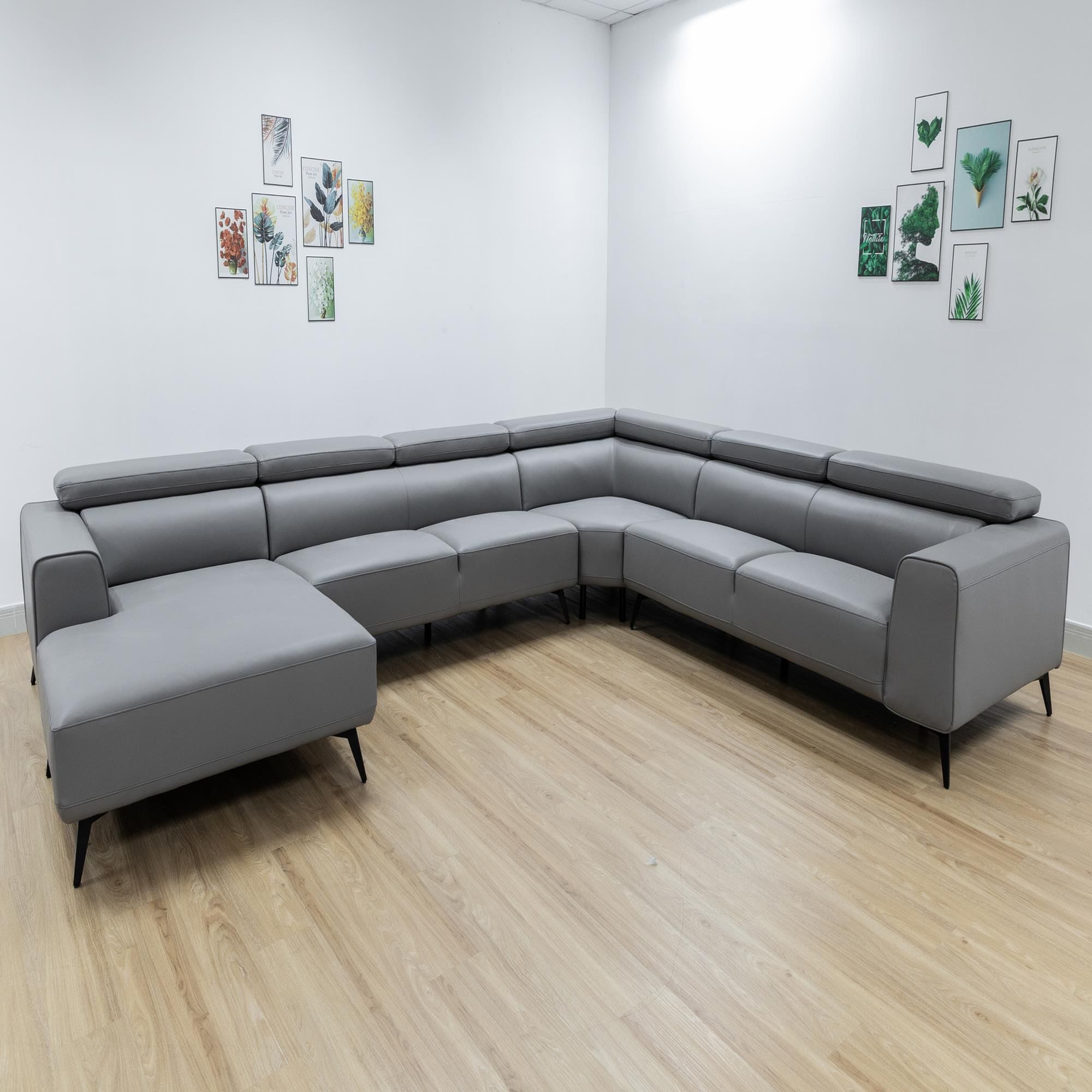 37B Gemma 4-Piece Sectional in Warm Ash