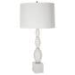 Uttermost Regalia Table Lamp in Beaded White and Antique Brushed Brass, , large