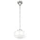 Hunter Saddle Creek 10" 1-Light Pendant with White Shade in Brushed Nickel, , large