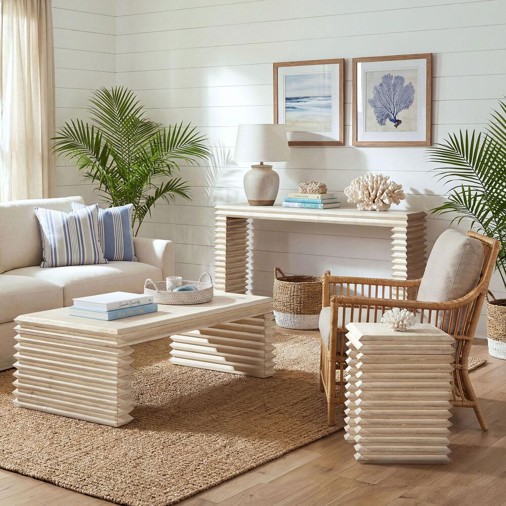 Jennifer Taylor Home Veda Console Table in Whitewashed Natural, , large