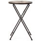 Hearth and Haven Silvester Outdoor Round Folding End Table in Beige and Black, , large