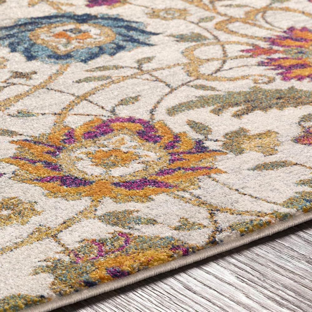 Surya Harput HAP-1074 5&#39;3&quot; x 7&#39;3&quot; Saffron, Teal and Gray Area Rug, , large