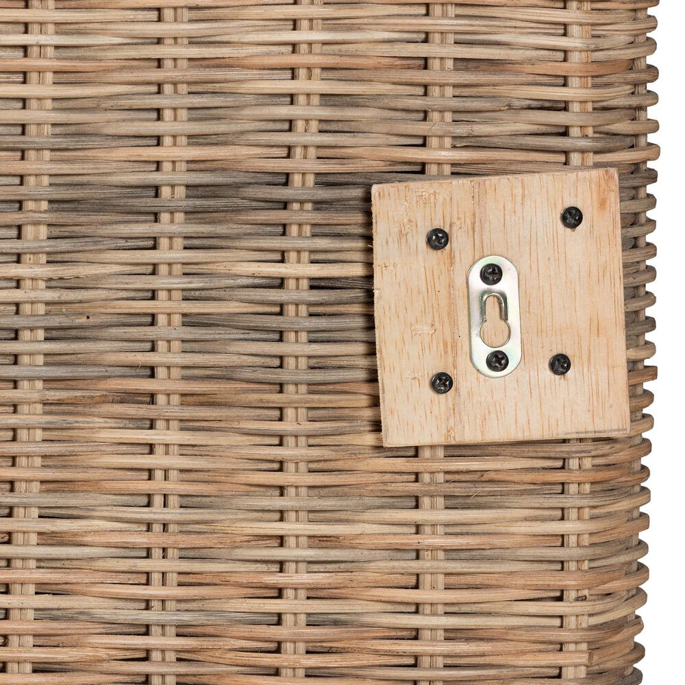 Baxton Studio Cantara Queen Panel Headboard in Natural Brown, , large