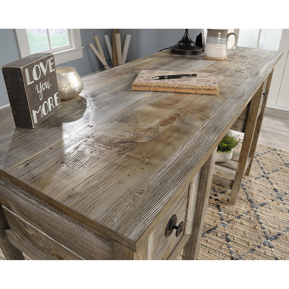 Sauder Granite Trace Desk in Rustic Cedar Nebraska Furniture Mart