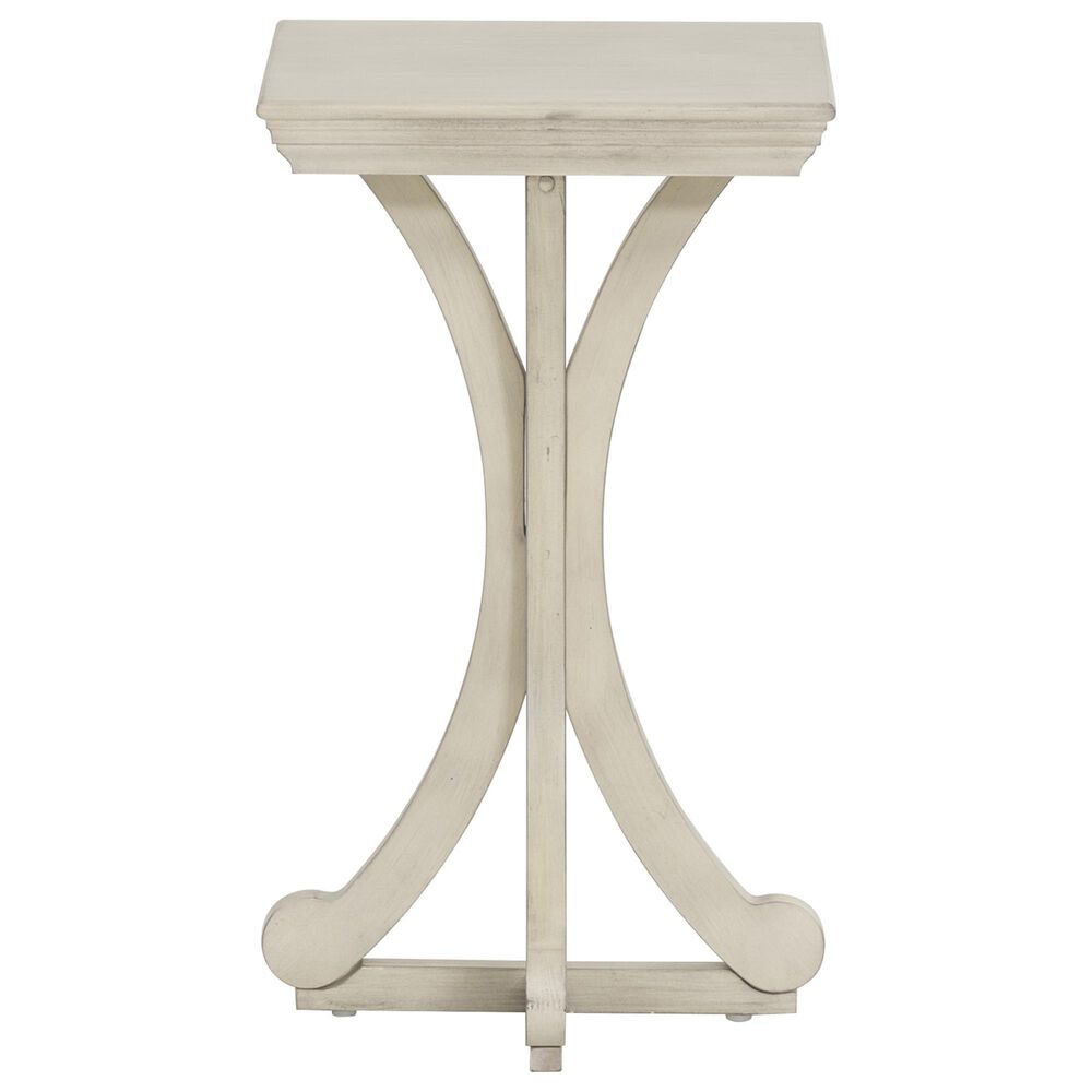 Linden Boulevard Dylan Sculptural Pedestal End Table in White, , large